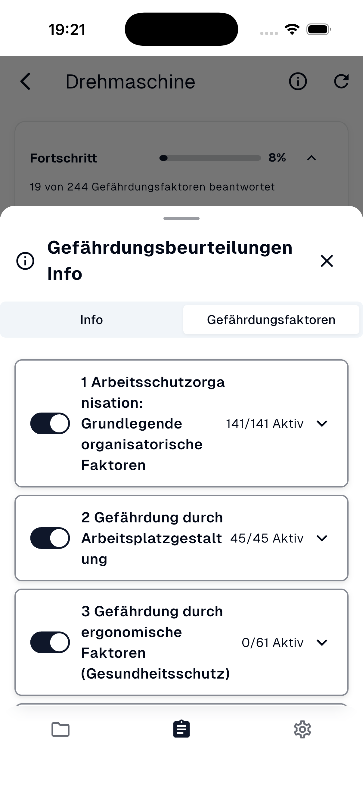Faktoren aktivieren